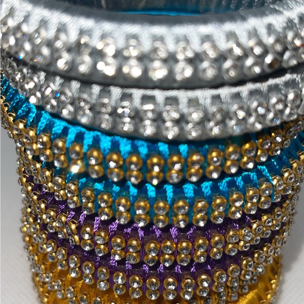 Handmade Thread Bangles and Multicolor - Picture 2 of 6